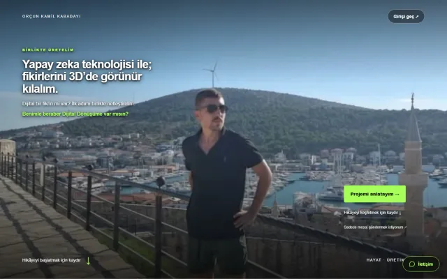 orcunkamilkabadayi.com projesinin arayüz önizlemesi